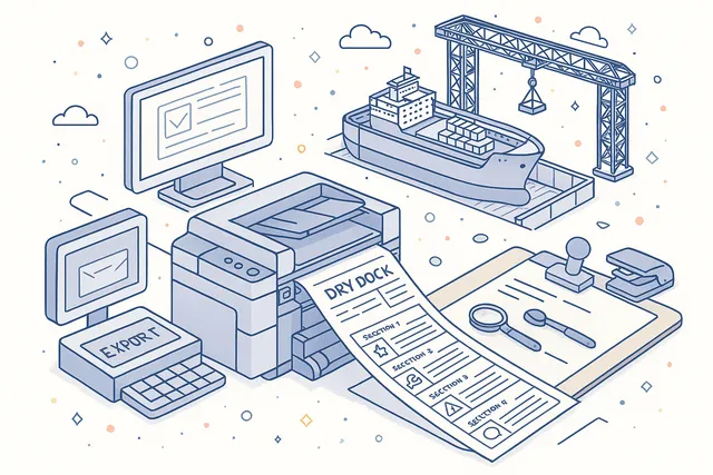 Drydock Print & PDF Export