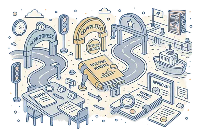 Three-Status Meeting Lifecycle