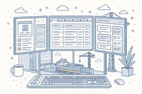 Three-Panel Drydock Detail View