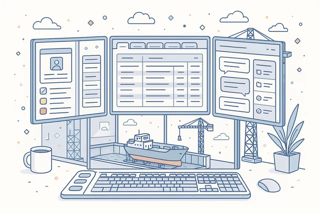 Three-Panel Drydock Detail View