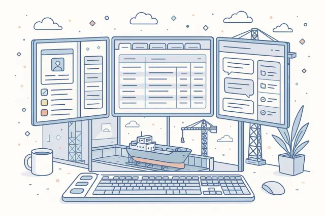 Three-Panel Drydock Detail View