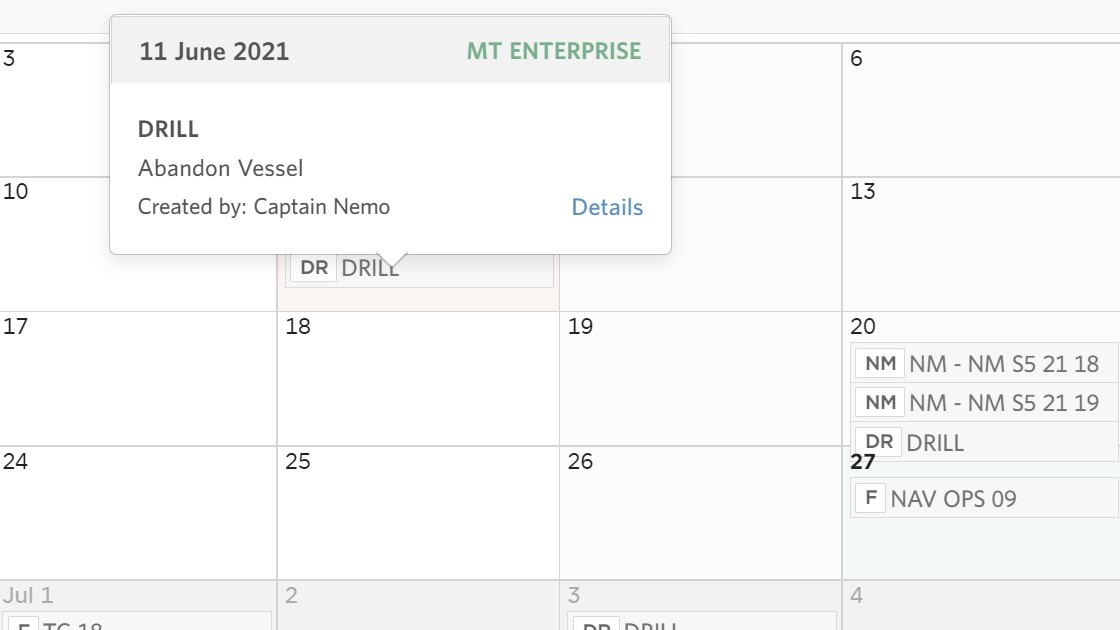 View tasks on a calendar